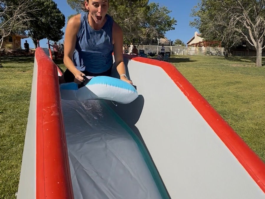 Rider catching air on The Jump